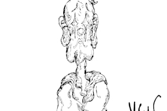 draw a custom dark art for tattoos merch posters