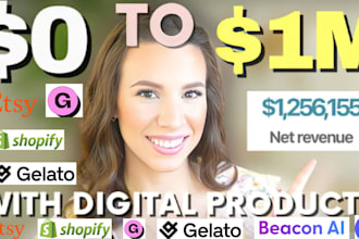 setup 7 figure shopify digital product store, etsy shop,stan store digital store