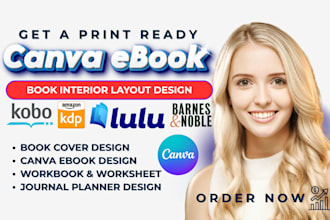 design canva ebook kdp journal planner book formatting training manual workbook