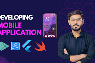 develop ios and android application with swift, flutter