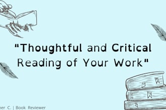 a sincere and critical reading of your book
