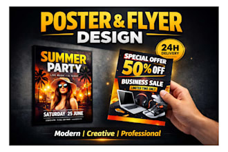 design premium brand posters and flyers designs