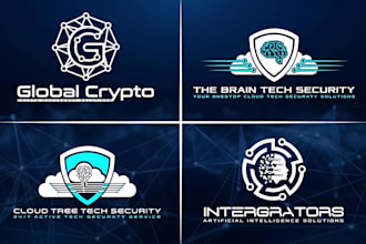 do modern startup tech technology security logo or any graphics design