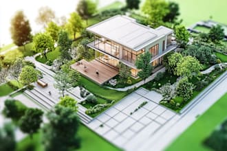 do your landscape, garden, backyard, pool, patio 2d rendering
