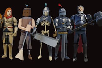 model and rig premium stylized low poly game ready 3d character for unity roblox