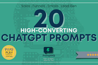 create 20 custom chatgpt prompts for your funnel or course launch