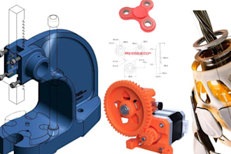 design mechanical parts and assemblies using solidworks or fusion 360