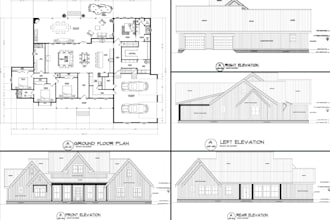 draw architecture 2d floor plans, elevations, and sections, in autocad