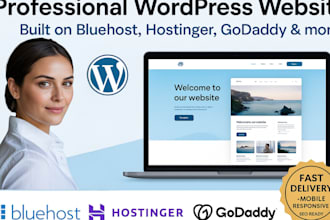 build a wordpress website on bluehost, hostinger, or godaddy