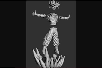 model 3d articulatd figurine 3d print anime figure, bjd miniature, fan art stl