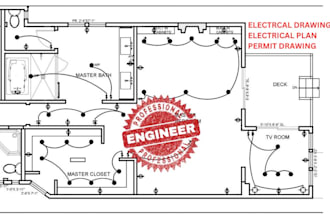 draw electrical plan, electrical drawing, mep drawing, mechanical permit drawing
