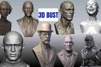sculpt 3d bust 3d head 3d model 3d bust model 3d printing
