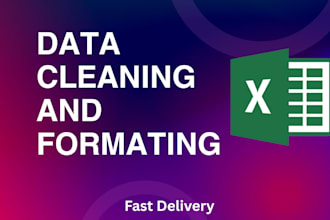 clean and format excel spreadsheets of business sales data