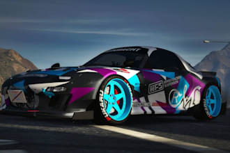 create high quality liveries for your fivem car, vehicle, custom racing sports