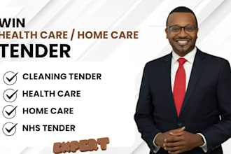 win nhs tender, healthcare cleaning home care tender writing  cqc registration