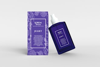 do 3d bottle design, 3d perfume bottle, glass, modeling and rendering