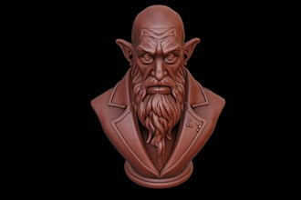 sculpt 3d head, face, bust model, action figure, statue for 3d printing stl