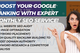 optimize your website ranking with my monthly SEO service
