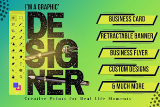 design flyer, poster, menu, banner and or business card