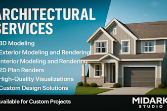 do 3d architectural modeling and photorealistic interior and exterior rendering
