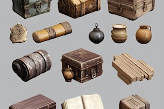 draw exclusive props, objects and items for your game