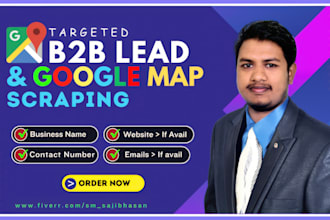 scrape google maps for b2b leads, data extraction, and lead generation