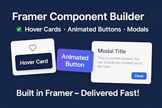 create small custom components in framer for your website