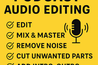 professionally edit your podcast audio and remove background noise