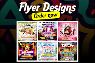 do a bold party, club, dj, sports and event flyer design