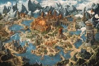 draw a custom fantasy map for rpgs, books and games