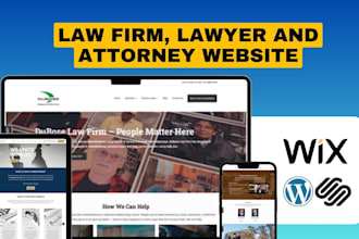 attorney website, lawyer, notary or legal, law firm website on wordpress, wix