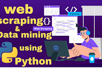 do python web scraping, data scraping, data mining ,web automation
