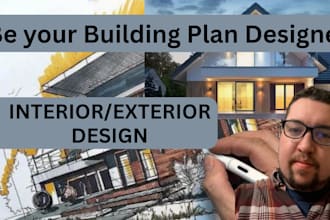 draw high quality building plan, interior, exterior design, architecture design