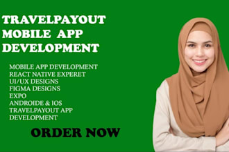 develop a professional travel pay outs mobile app for booking flights and hotel