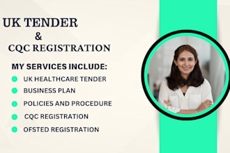 assist with UK healthcare tenders, nhs bids, cqc, and policy writing