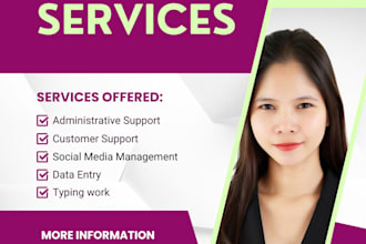 be your virtual assistant for 5dollar only