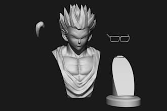 bring 2d to 3d,character sculpting, print assets,3d figures toy,busts anime stl