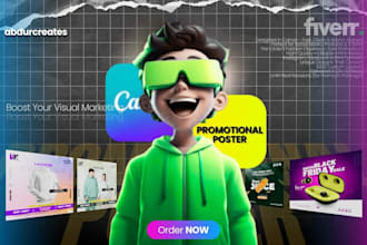 design eye catching promotional posters for your product with canva