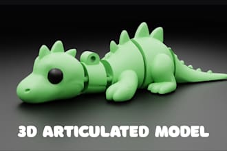 sculpt 3d articulated model 3d ball joint doll flexi fidget toy for 3d printing