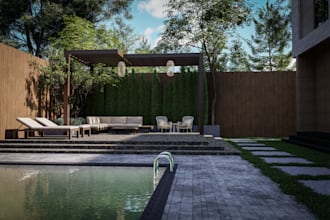 design garden backyard pool patio as landscape architect