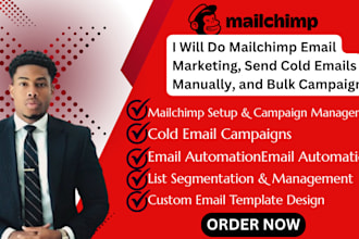 do mailchimp email marketing, send cold emails manually, and bulk campaigns