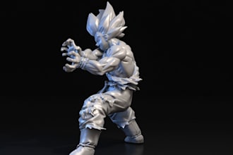 3d sculpt cartoon man,zbrush character printing for toy anime,diorama stl file
