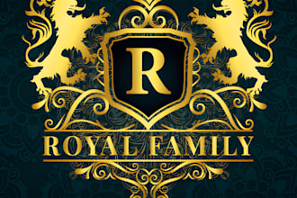 design luxury heraldic, coat of arms and family crest logo in 12 hours