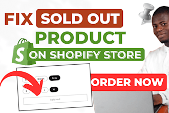 fix sold out product on shopify dropshipping store website