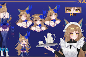 draw character reference sheet anime charcter sheet nsfw vtuber reference sheet