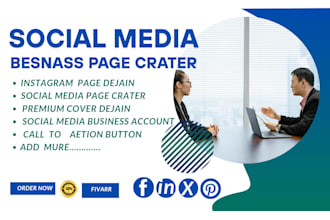 professionally set up your social media business page