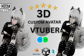 create 3d custom avatar vrchat avatar vrc character furry anime nsfw