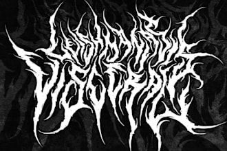 do a metal, hardcore, heavy metal, black metal band logo
