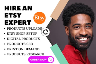 etsy digital products, etsy shop setup, print on demand, etsy products listings