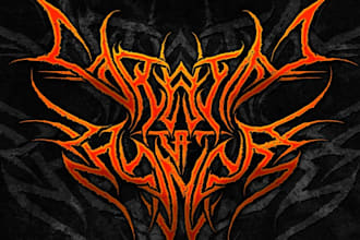 design an atmospheric black metal and dungeon synth logo